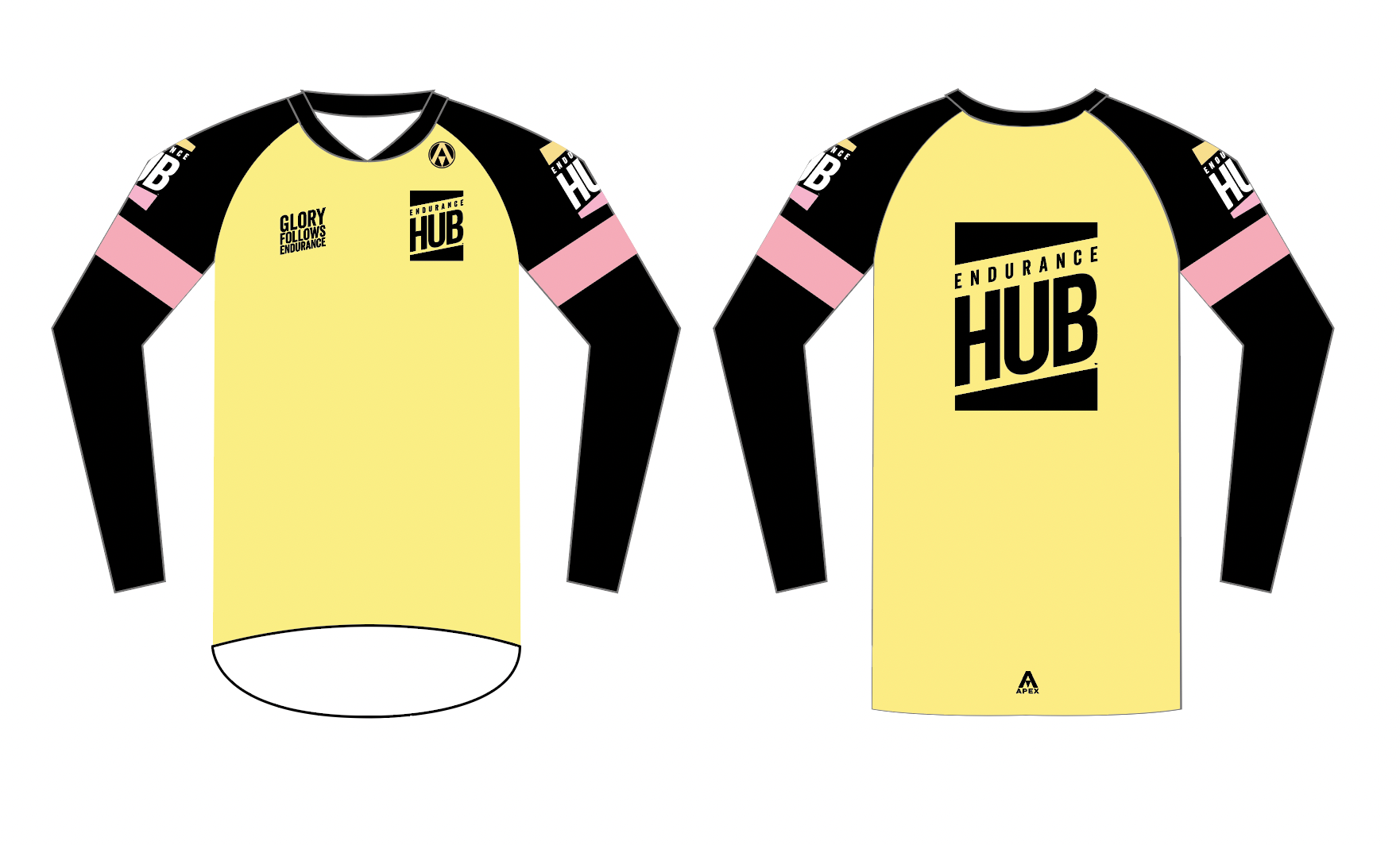 ENDURANCE HUB MOUNTAIN BIKE JERSEY - YELLOW