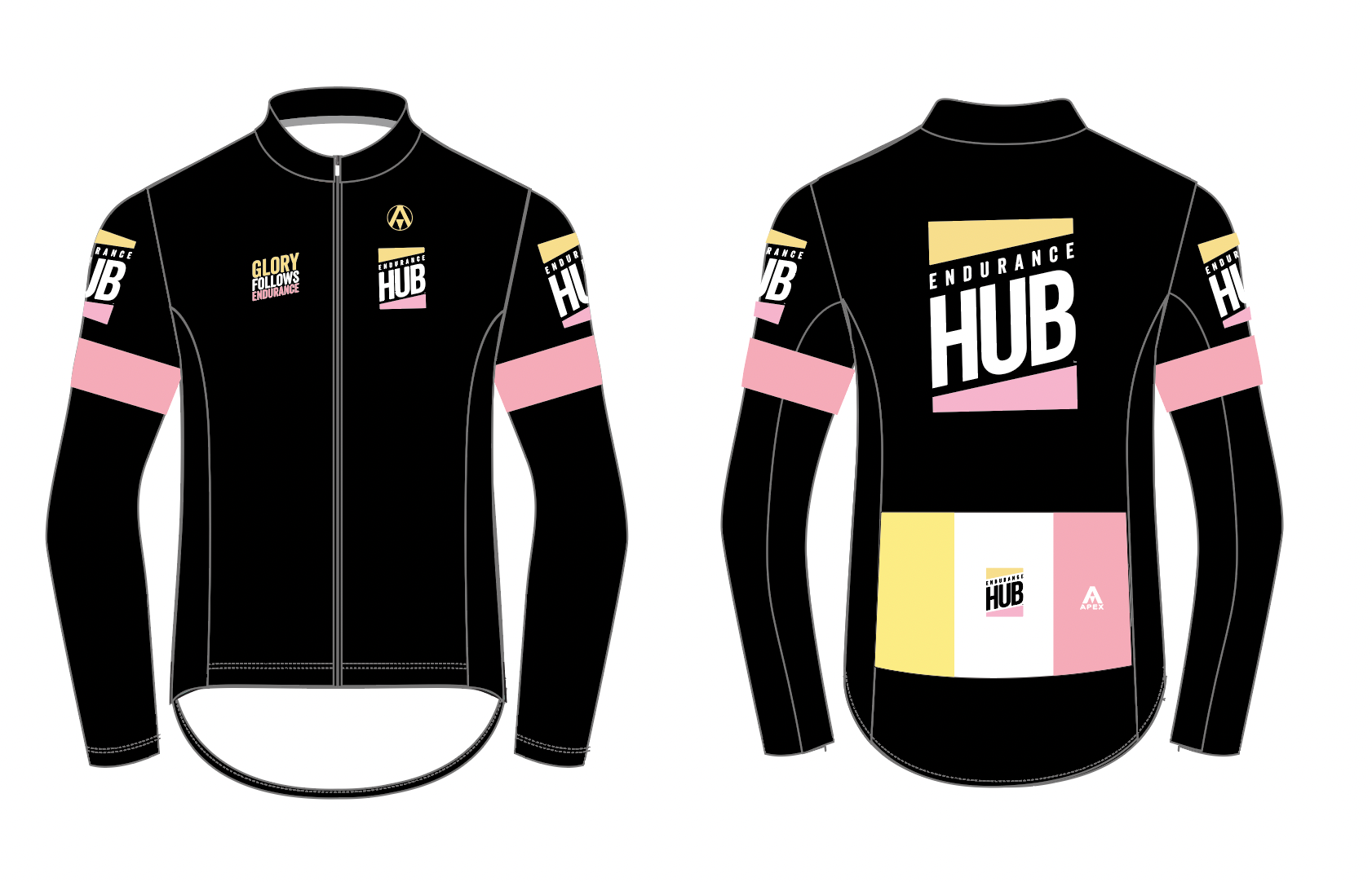 ENDURANCE HUB GAVIA LONG SLEEVE JACKET - BLACK