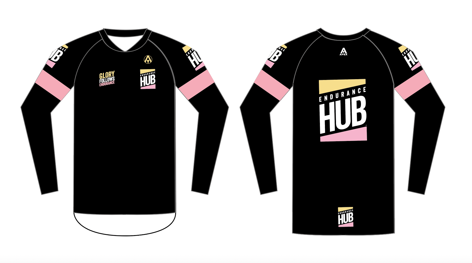 ENDURANCE HUB MOUNTAIN BIKE JERSEY - BLACK