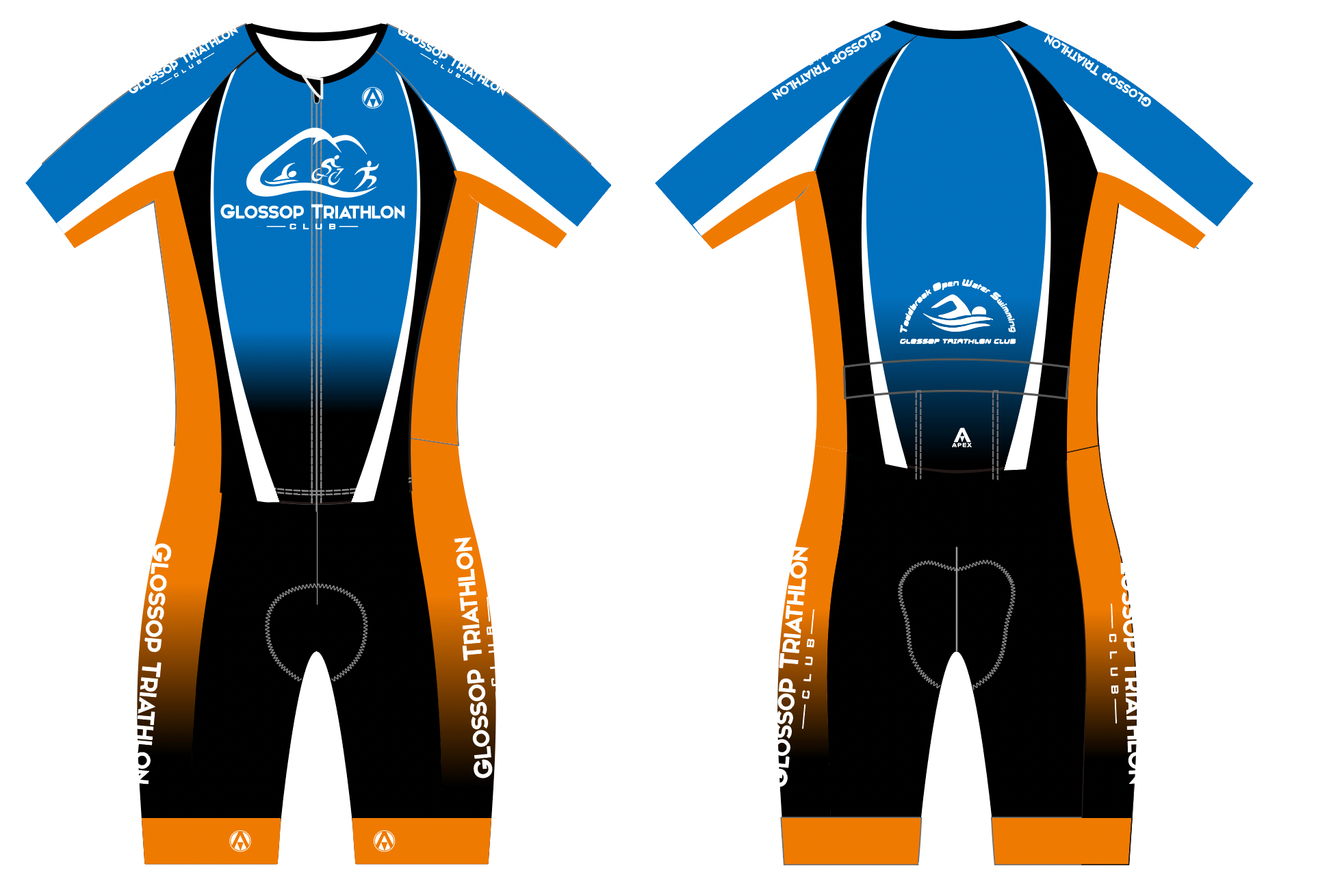 GLOSSOP TRI PRO ENDURANCE RACE SPEED TRI SUIT