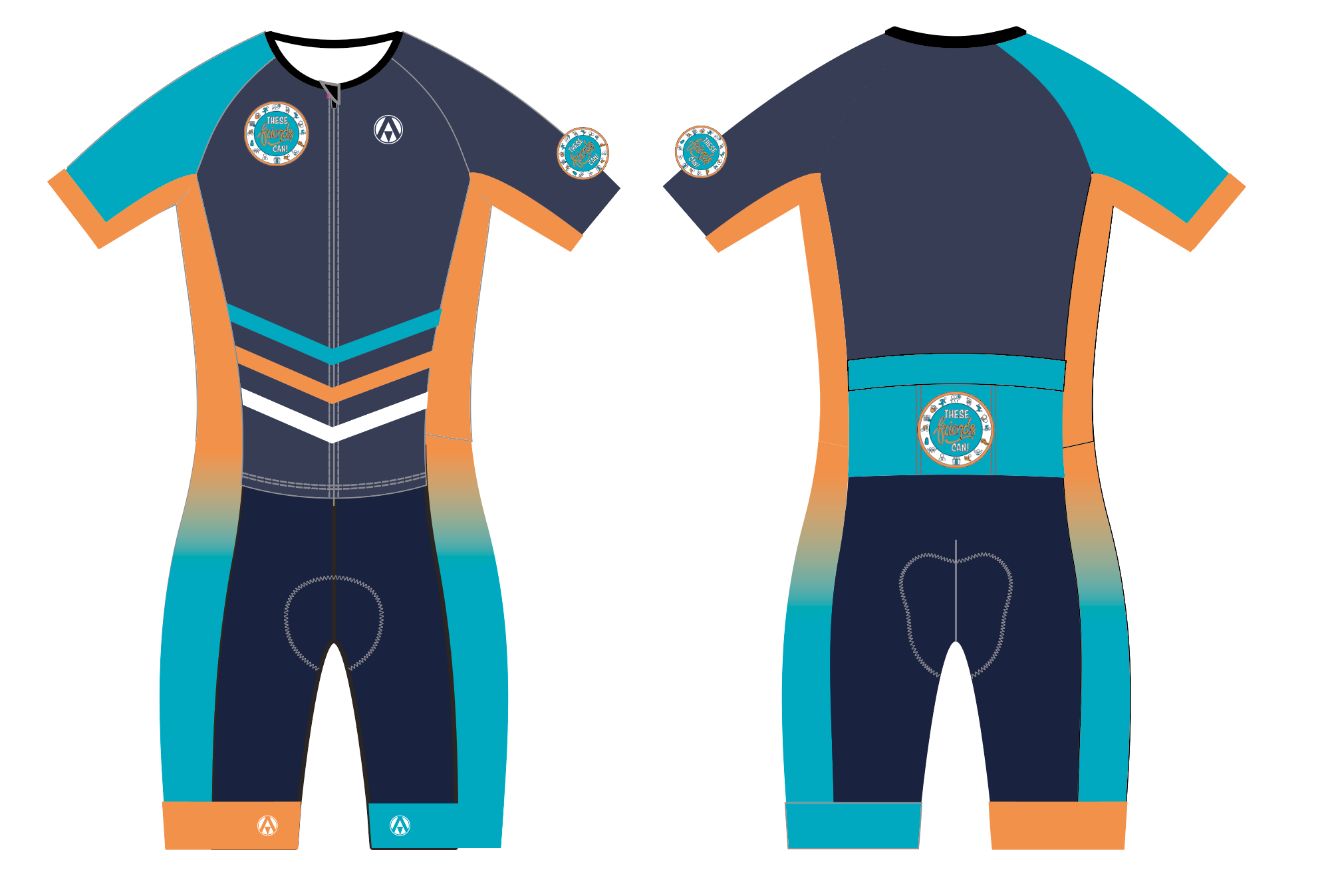 THESE FRIENDS PRO ENDURANCE RACE SPEED TRI SUIT
