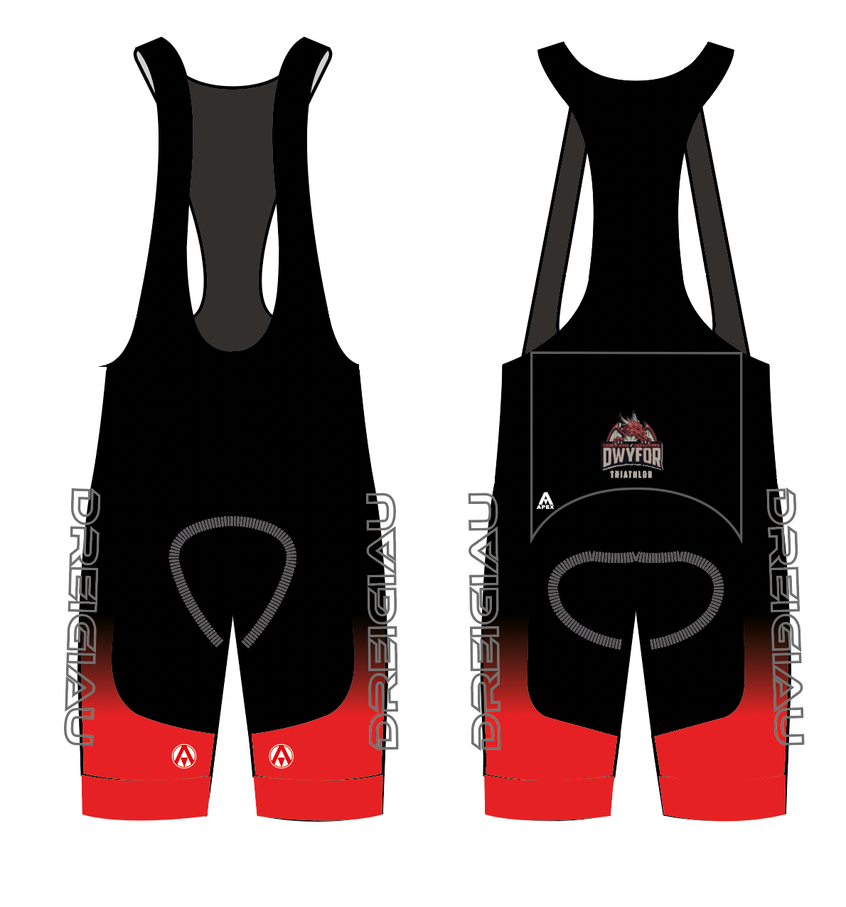 DREIGIAU TRI CLUB TEAM BIB SHORTS