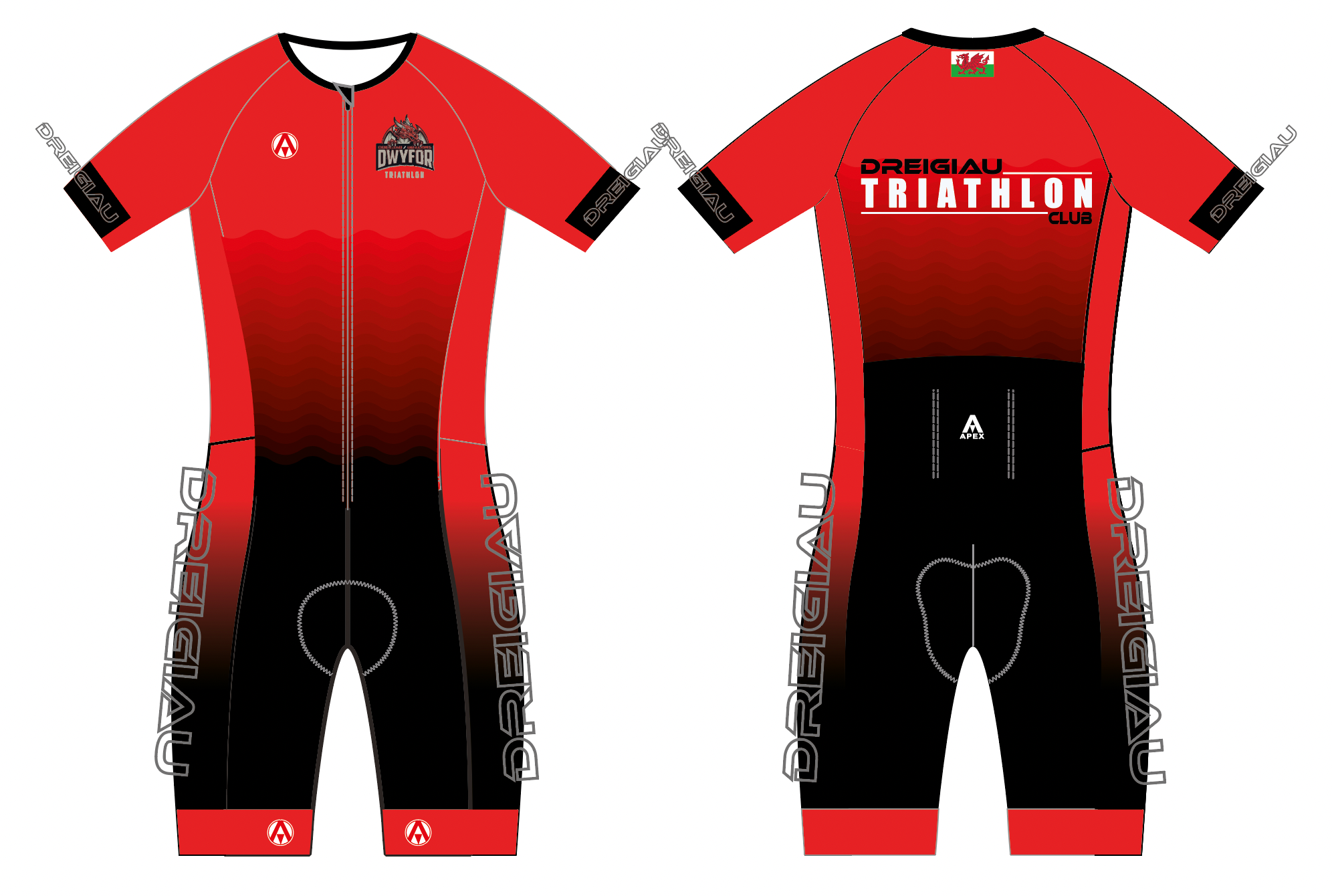 DREIGIAU TRI CLUB PRO ENDURANCE RACE SPEED TRI SUIT