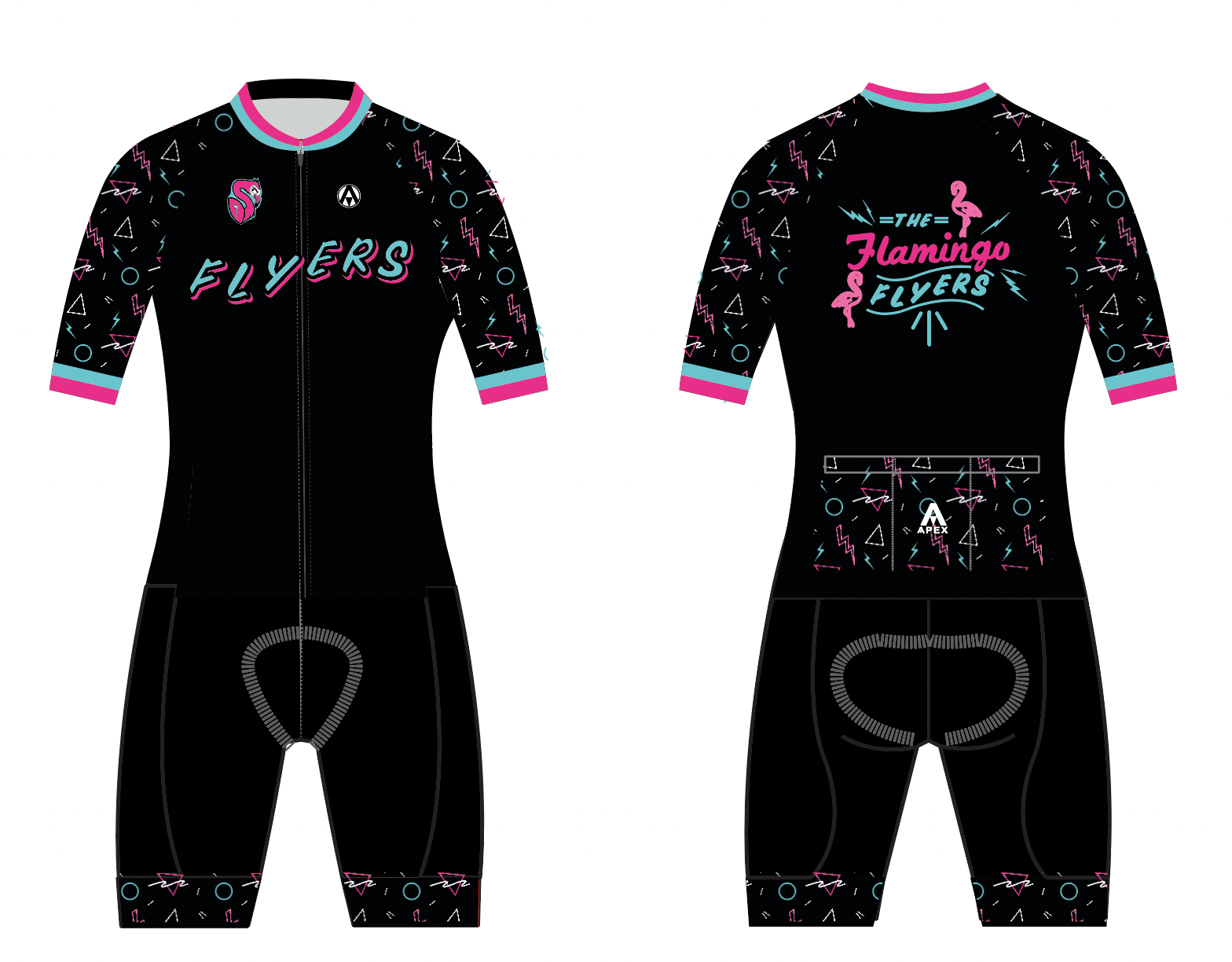 FLAMINGO FLYERS PRO ENDURANCE RACE SPEED TRI SUIT