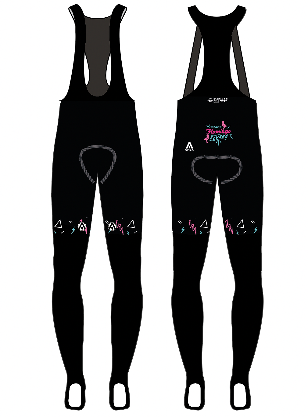 FLAMINGO FLYERS TEAM BIB TIGHTS