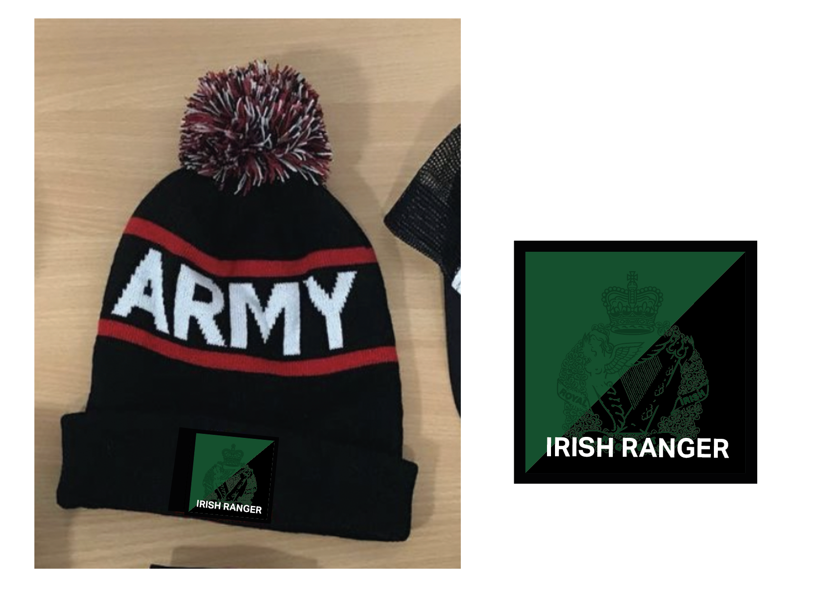 IRISH RANGERS MTB WOVEN BOBBLE HAT