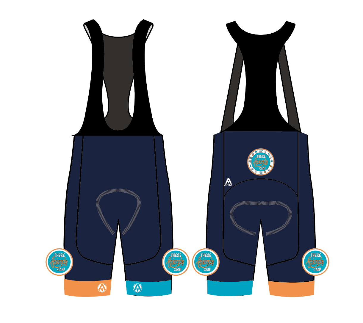 THESE FRIENDS ELITE BIB SHORTS