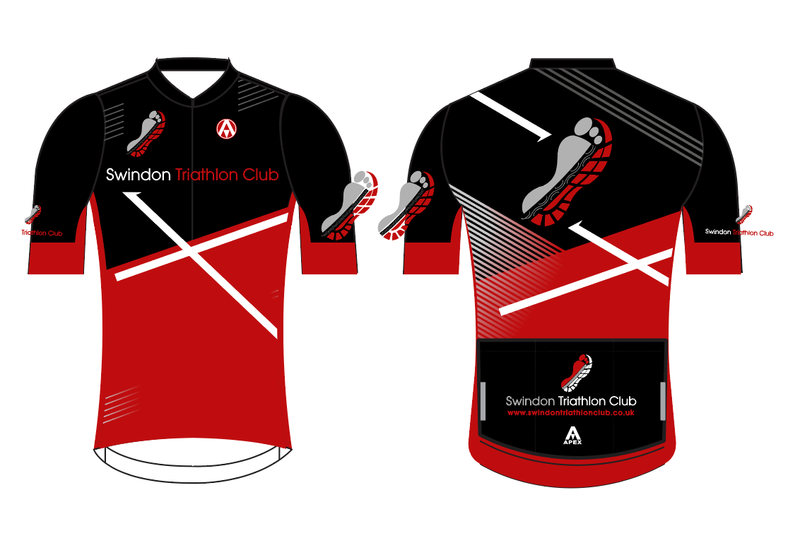 SWINDON TRI PRO SHORT SLEEVE JERSEY - RED BLACK