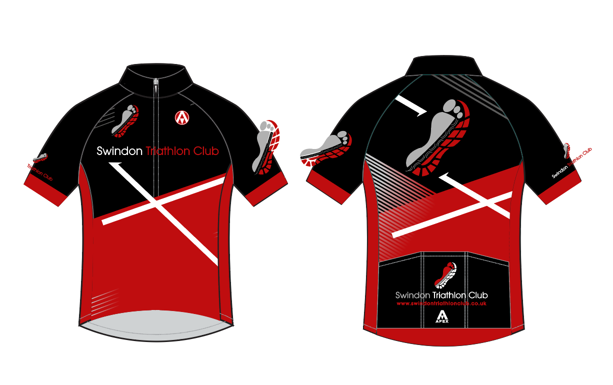 SWINDON TRI ELITE SS JERSEY - RED BLACK