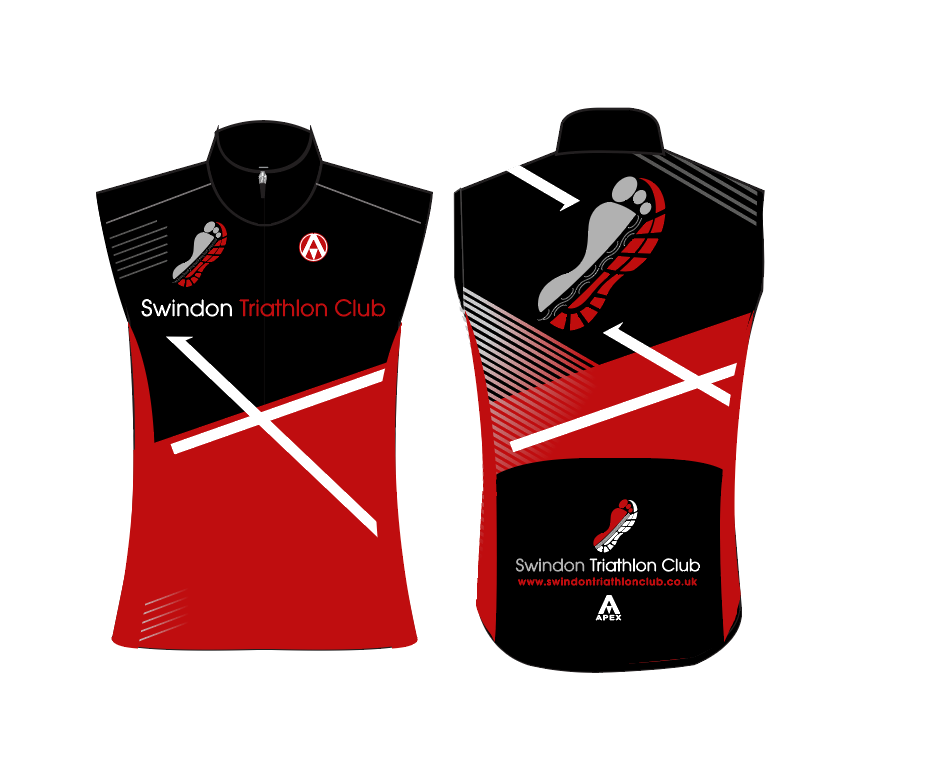 SWINDON TRI PRO GILET - RED BLACK