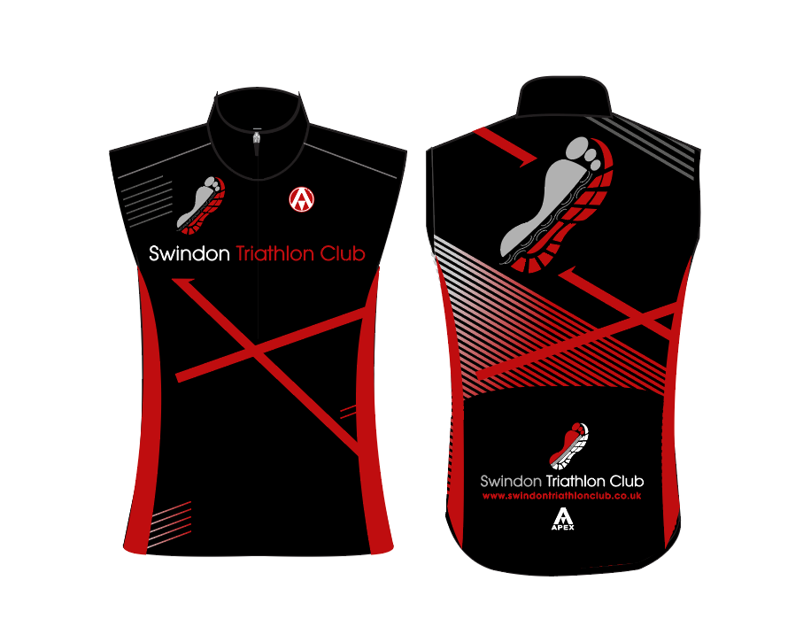 SWINDON TRI PRO GILET - BLACK RED