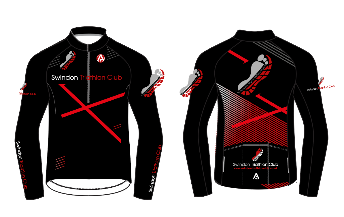 SWINDON TRI FLEECE JACKET - BLACK RED