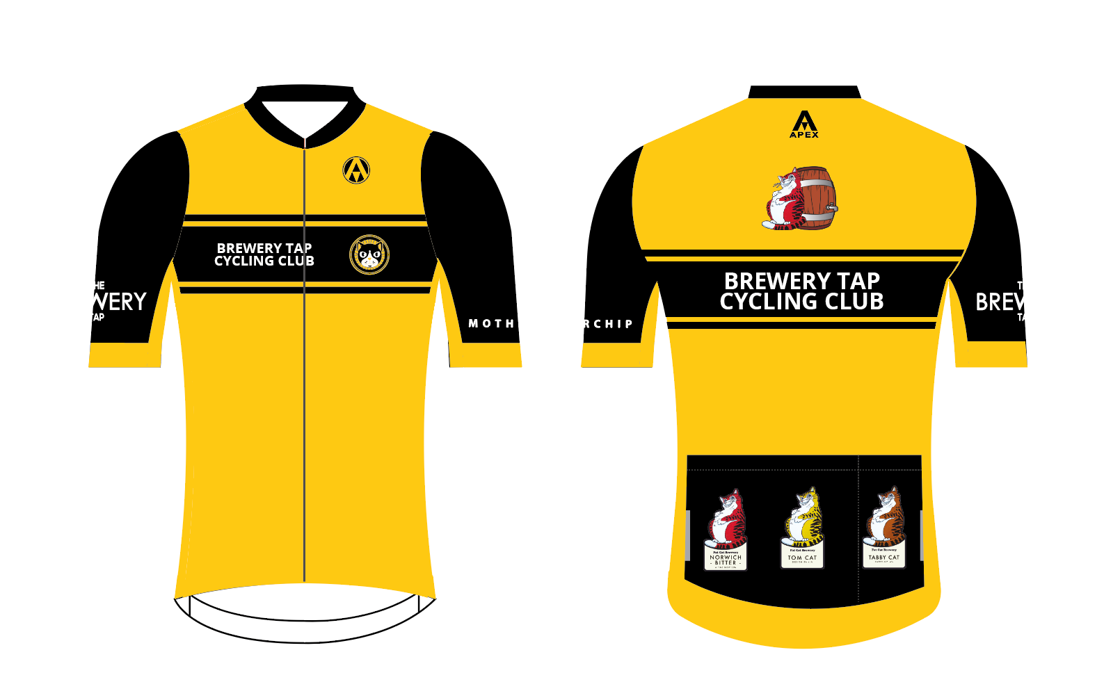 BREWERY TAP CC PRO SHORT SLEEVE JERSEY - YELLOW
