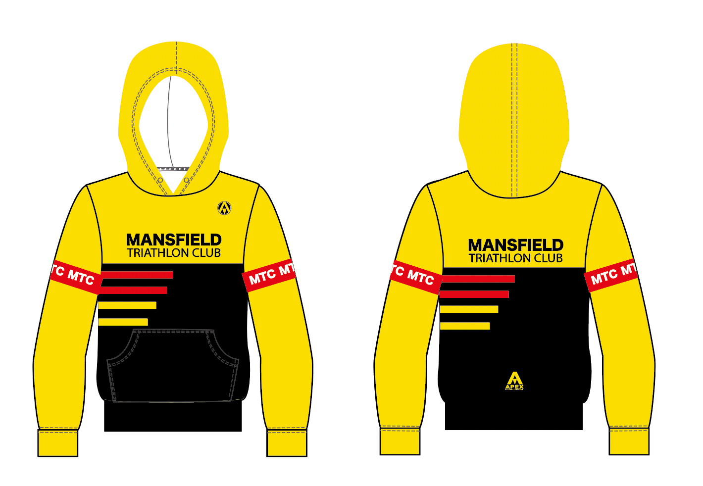 MANSFIELD TRI  PRO FULL CUSTOM HOODIE