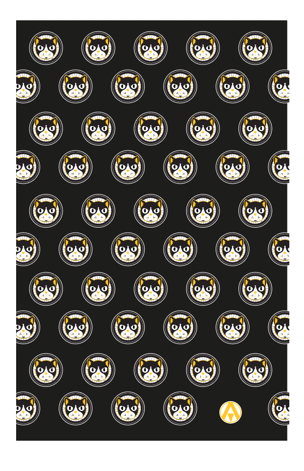 BREWERY TAP NECK WARMER - POLKA CAT
