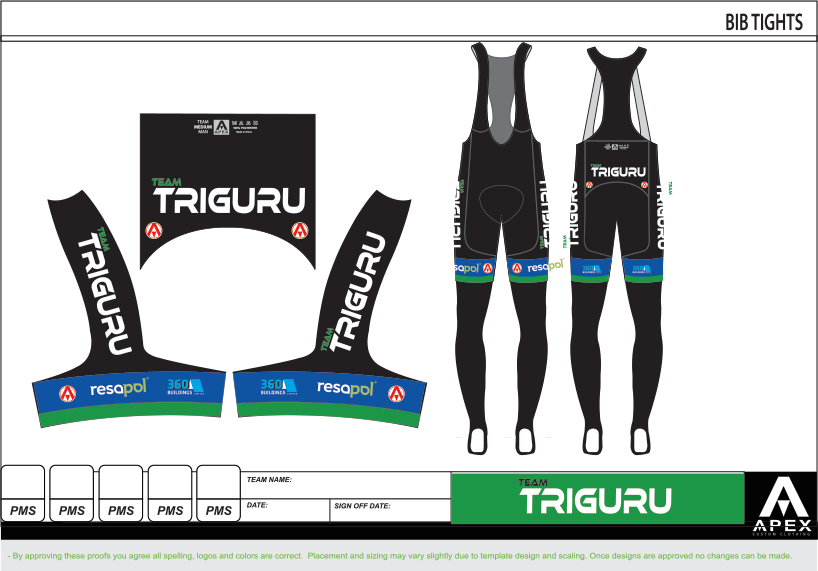TRIGURU TEAM BIB TIGHTS