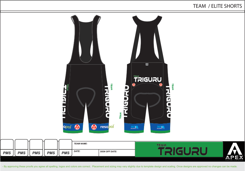 TRIGURU TEAM BIB SHORTS