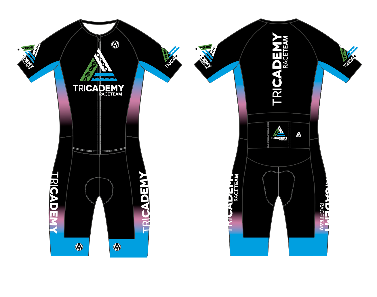 TRICADEMY PRO ENDURANCE RACE SPEED TRI SUIT