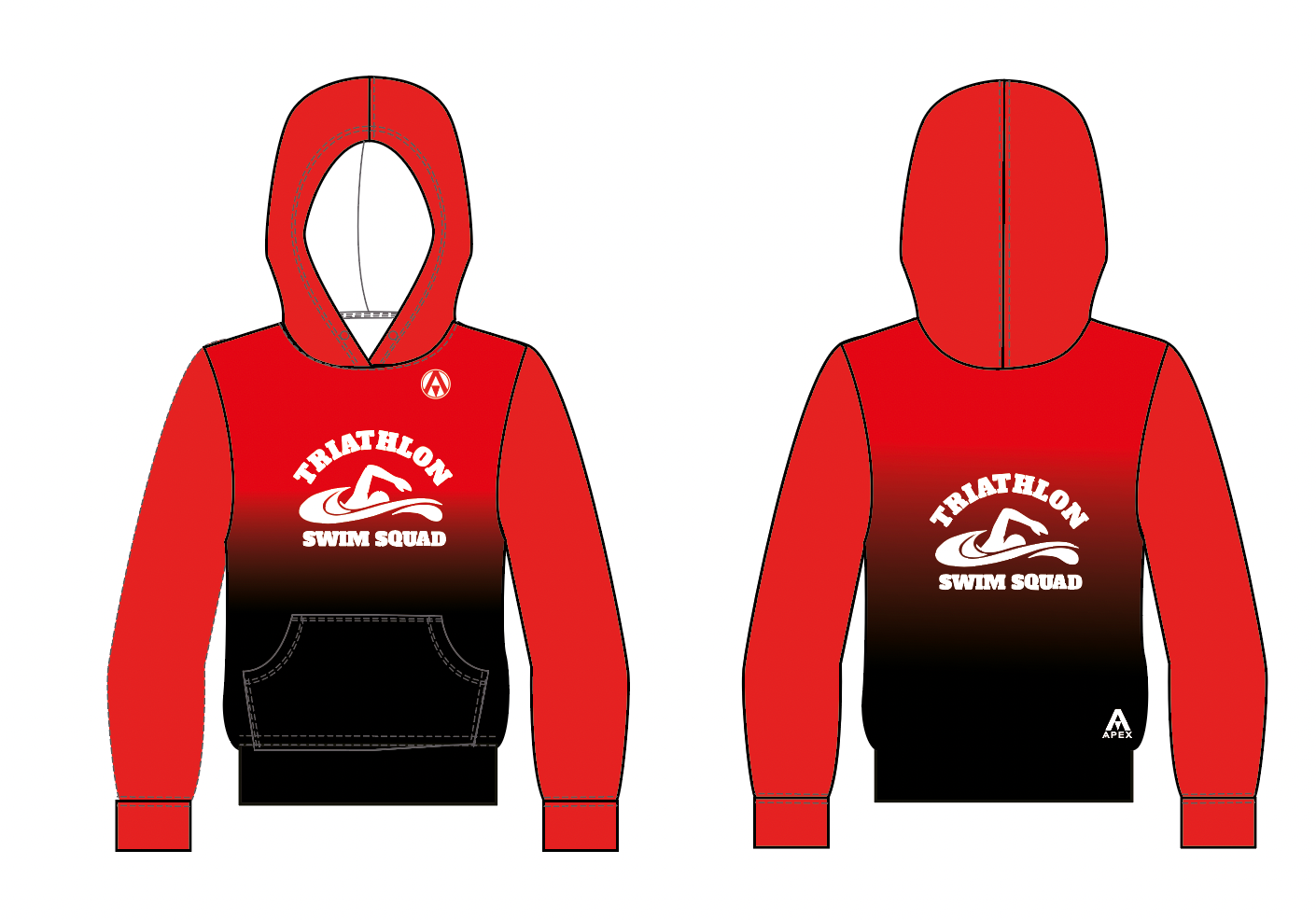 TRI SWIM SQUAD PRO FULL CUSTOM HOODIE
