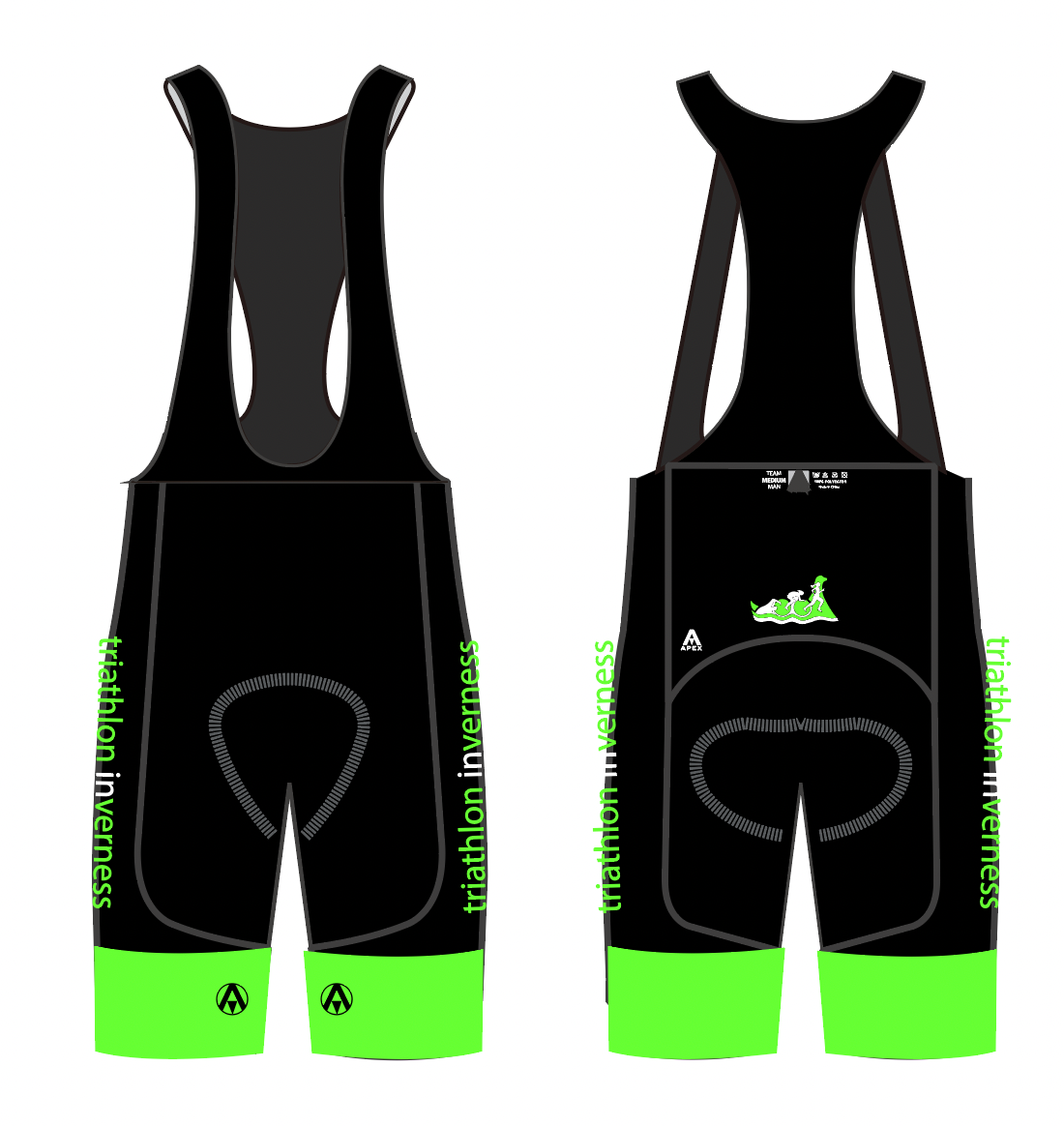 INVERNESS TRI TEAM BIB SHORTS